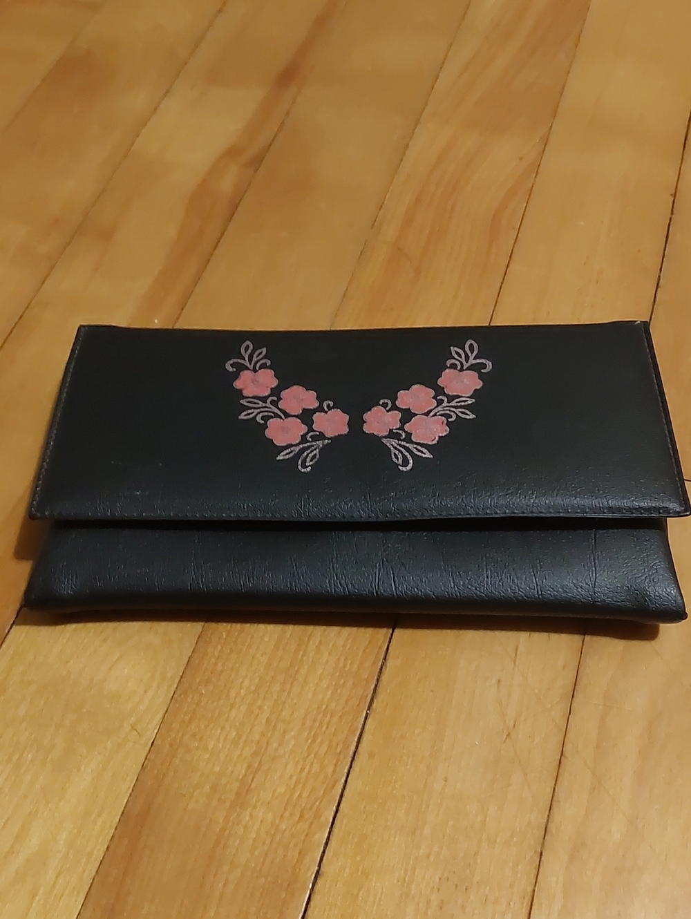 NOS Vintage House of Stuart Black Leather Tri-Fold Wallet - Picture 9 of 11